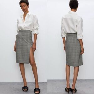 Aritzia Babaton Pencil Skirt in Glen Check